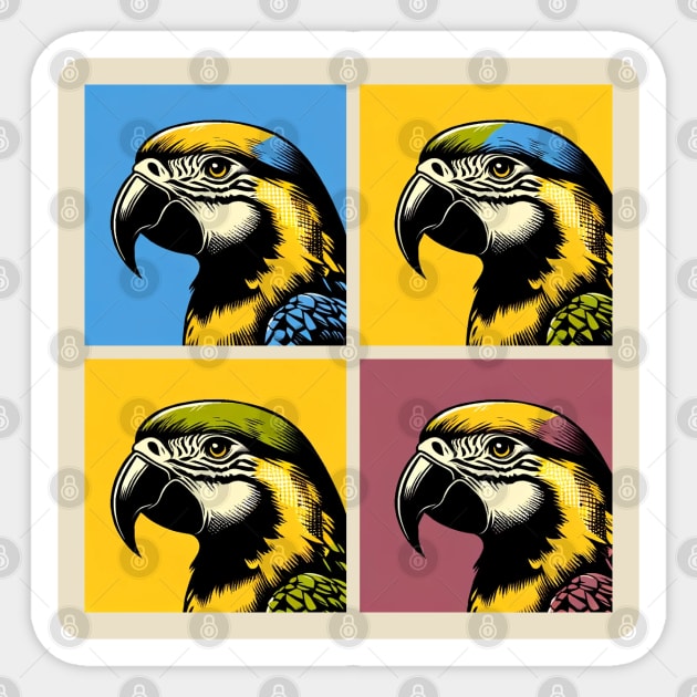 Pop Yellow-headed amazon Art - Cool Birds Sticker by PawPopArt